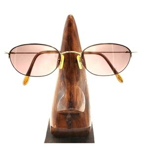 Vintage Sakura Gold Half-Rimmed Metal Sunglasses